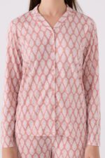 AR3073-S طقم بيجاما للنساء بأزرار قطن ومريح - الصورة 3