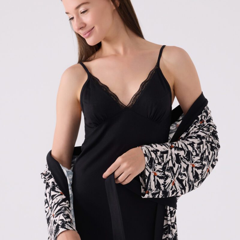 AR3114-S طقم قميص نوم قصير للنساء بتصميم مميز ومريح