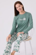 AR3115 طقم بيجاما للنساء قطعتين قطن ربيعي - الصورة 2