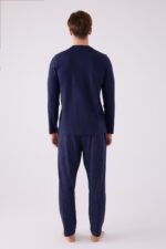 ⁦AR3130-S طقم بيجاما قطن للرجال كابلز لون كحلي⁩ - الصورة ⁦4⁩