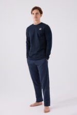 AR3166 طقم بيجاما قطن للرجال لون كحلي