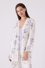 PC8885-S PIERRE CARDIN طقم بيجاما ثلاث قطع بتصميم مميز - الصورة 3