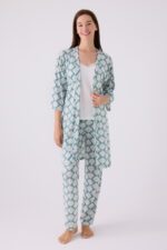 PC8905-S PIERRE CARDIN طقم بيجاما ثلاث قطع بتصميم مميز