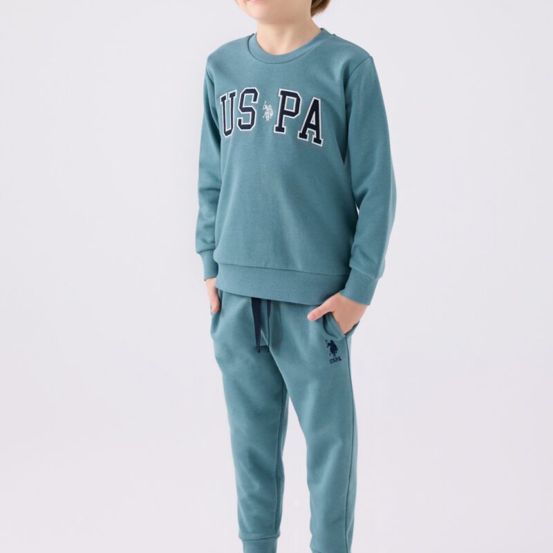 US1914 US POLO تريننج ماركة يو اس بولو الاصلية للاولاد قطن ثلاث خيوط