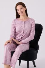 PC8874-S PIERRE CARDIN طقم بيجاما قطن قطعتين بأزرار بتصميم انيق ومريح