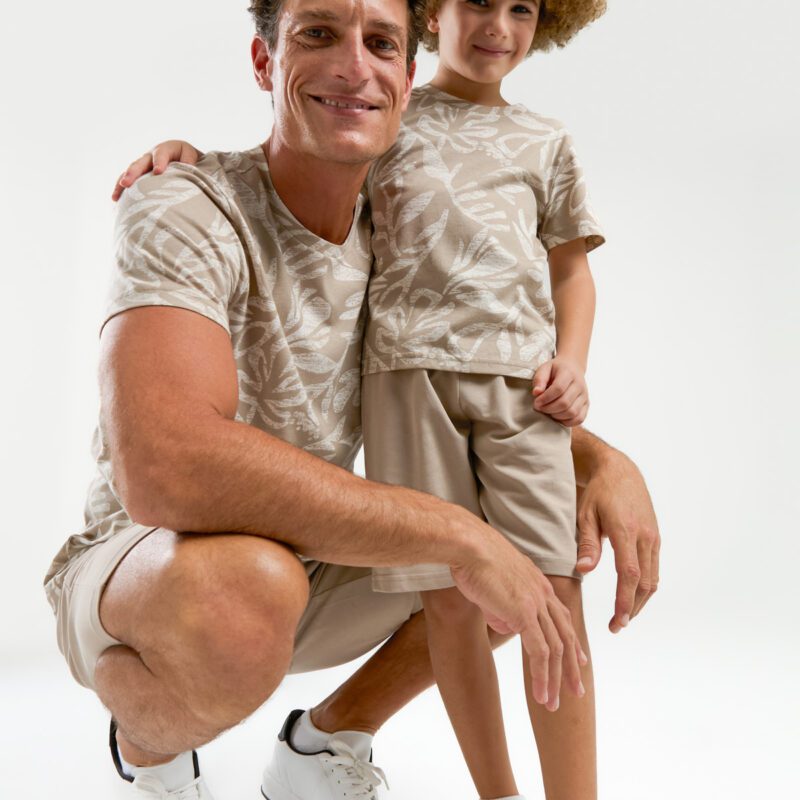 AR3300 طقم شورت قطعتين قطن من كولكشن العائلة