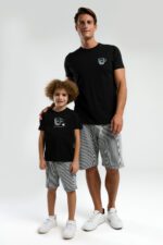 AR3320 طقم شورت من كولكشن الاب مع ابنه قطن قطعتين