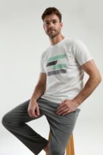 AR3336 طقم بيجاما قطن للرجال قطعتين - الصورة 2