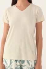 ⁦PC8827-S PIERRE CARDIN طقم بيجاما  شورت قطعتين قطن للنساء⁩ - الصورة ⁦3⁩