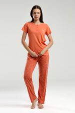 PC8993-S PIERRE CARDIN   طقم بيجاما قطعتين للنساء قطن بتصميم ولون صيفي مميز