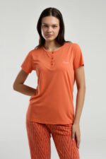 ⁦PC8993-S PIERRE CARDIN   طقم بيجاما قطعتين للنساء قطن بتصميم ولون صيفي مميز⁩ - الصورة ⁦2⁩