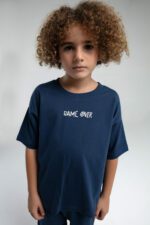 RP3572 طقم شورت للاولاد  قطن قطعتين كحلي - الصورة 4