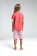 ⁦RP3612 طقم برمودا للفتيات قطعتين قطن لون وردي⁩ - الصورة ⁦2⁩