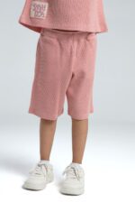 RP3628 طقم قطن للفتيات قطعتين لون وردي غباري - الصورة 3