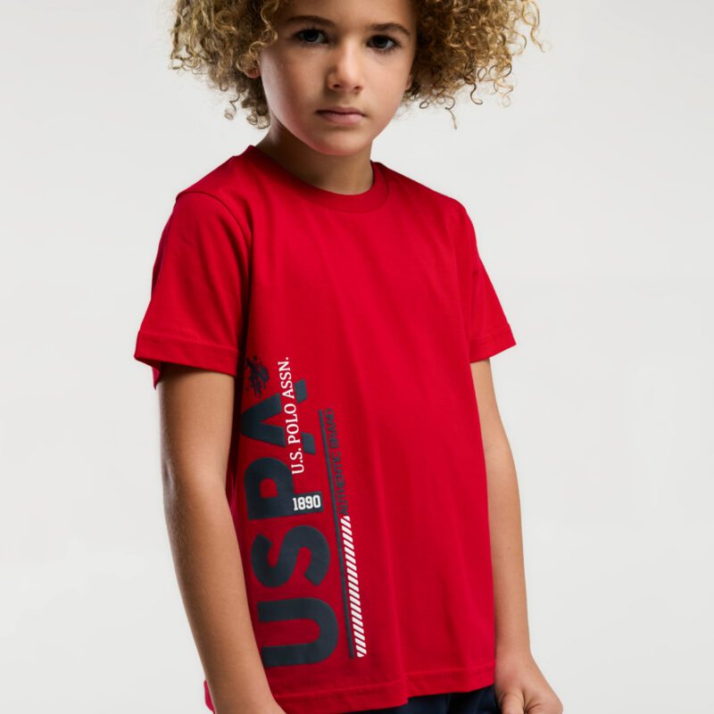 US2013 US POLO ASSN طقم بيجاما قطن قطعتين للاولاد بلوز لون احمر