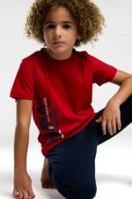 US2013 US POLO ASSN طقم بيجاما قطن قطعتين للاولاد بلوز لون احمر - الصورة 5