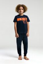 US2016 US POLO ASSN طقم بيجاما قطن قطعتين للاولاد لون كحلي