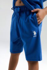 US2022 US POLO ASSN تريننج قطن ثلاثة خيط للاولاد لون ازرق - الصورة 5