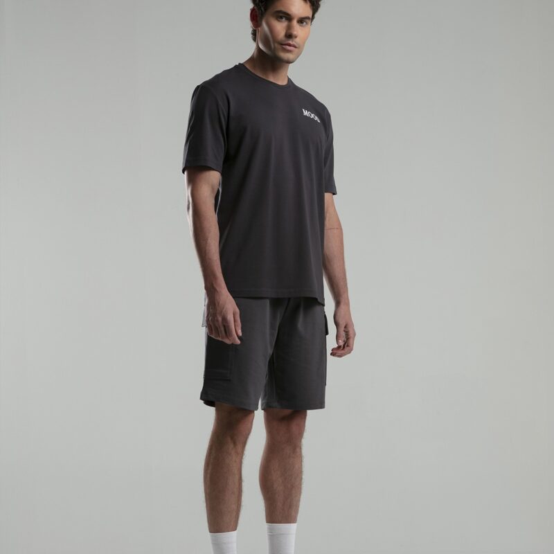 BMY0003 BENMANAJ طقم شورت للشباب قطعتين قطن