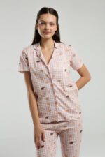 ⁦RP3589 طقم بيجاما بأزرار من كولكشن الام وابنتها قطن⁩ - الصورة ⁦3⁩