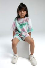 ⁦RP3616-2 طقم شورت للفتيات قطن ثلاثة خيط⁩ - الصورة ⁦3⁩