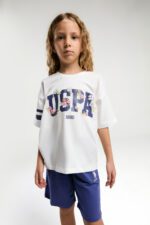 US2070 US POLO ASSNطقم للفتيات برمودا قطن