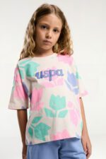 US2095 US POLO ASSN طقم للفتيات بنطال برمودا قطن - الصورة 5