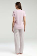 AR3253 طقم بيجاما قطن برمودا للنساء قطعتين - الصورة 3