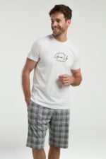 AR3346 طقم شورت للشباب قطن قطعتين