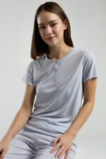 ⁦PC8979 Pierre Cardin طقم بيجاما قطعتين قطن للنساء برمودا⁩ - الصورة ⁦6⁩