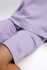 US2090 US POLO ASSN طقم شورت قطن ثلاثة خيط لون ليلكي - الصورة 5