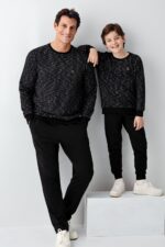 AR3504 طقم بيجاما شتوي من كولكشن الاب مع ابنه