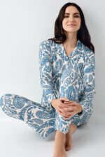 ⁦PC9076-S PIERRE CARDIN طقم بيجاما بأزرار قطن⁩ - الصورة ⁦5⁩