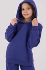 RP3692 طقم شتوي دافئ للفتيات مبطن لون نيلي - الصورة 2