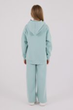 ⁦RP3692 طقم شتوي دافئ للفتيات مبطن لون فستقي⁩ - الصورة ⁦4⁩