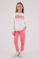 US2315 US POLO ASSN طقم للفتيات قطن مبطن ودافئ