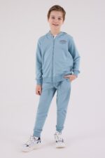 RP3685 طقم شتوي دافئ للاولاد مبطن لون ازرق - الصورة 3