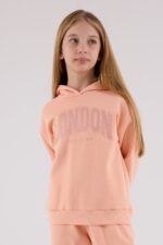 ⁦RP3691 طقم شتوي دافئ للفتيات مبطن لون برتقالي⁩ - الصورة ⁦2⁩