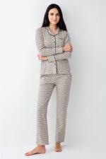 PC9103-S PIERRE CARDIN طقم بيجاما بأزرار انيق