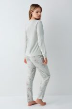 ⁦RP3703-S طقم بيجاما قطن لون فستقي⁩ - الصورة ⁦4⁩