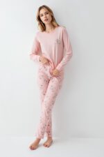 ⁦RP3703-S طقم بيجاما قطن لون زهري⁩ - الصورة ⁦5⁩