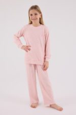 ⁦US2328US POLO ASSN طقم بيجاما دافئ للبنات لون زهري⁩ - الصورة ⁦7⁩