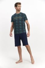 ⁦AR1364-S-V1  طقم بيجاما شورت للرجال قطعتين "YOUTH OF FUTURE"⁩ - الصورة ⁦3⁩