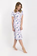 AR1222-S-V1 قميص نوم قصير مرسوم بالورود - الصورة 2