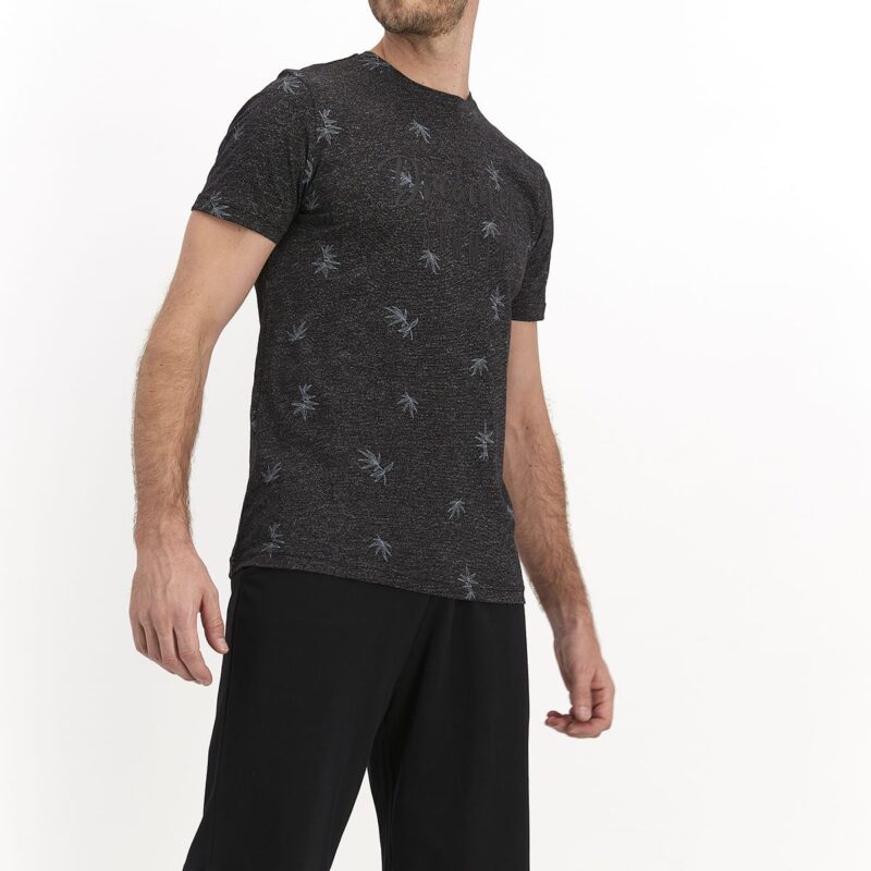 AR1363-S-V1  طقم بيجاما شورت للرجال قطعتين  لون اسود "DREAM OF SUMMER"