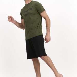 AR1363-S-V2  طقم بيجاما شورت للرجال قطعتين  لون زيتي "DREAM OF SUMMER"