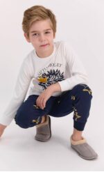 AR1428 طقم بيجاما شتوي قطعتين لون كحلي "FAMILY HEDGEHOG" - Family Collection - الصورة 11