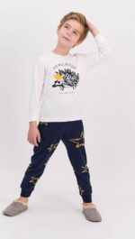 AR1428 طقم بيجاما شتوي قطعتين لون كحلي "FAMILY HEDGEHOG" - Family Collection - الصورة 12