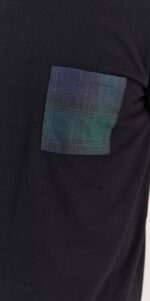 AR1572-S  طقم بيجاما قطعتين بلوز لون كحلي مع بنطال مقلم - الصورة 4