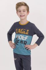 ⁦RP2502 طقم بيجاما للاطفال قطعتين "EAGLE THE LOST"⁩ - الصورة ⁦2⁩